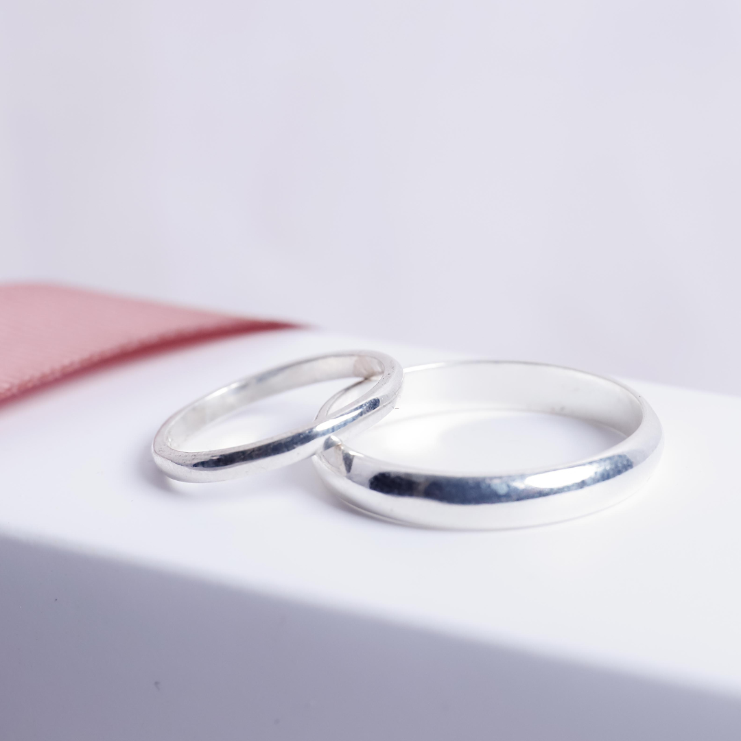 Trío de Bodas en Plata 925 y Cristal de Moissanita