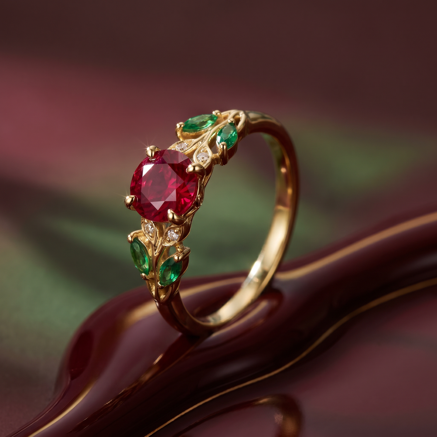 Rosa Eterna - Ruby, Esmeralda y diamante