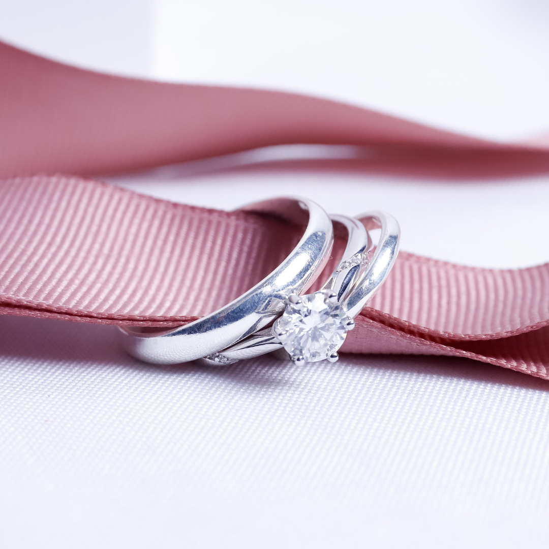 Trío de Bodas en Plata 925 y Cristal de Moissanita