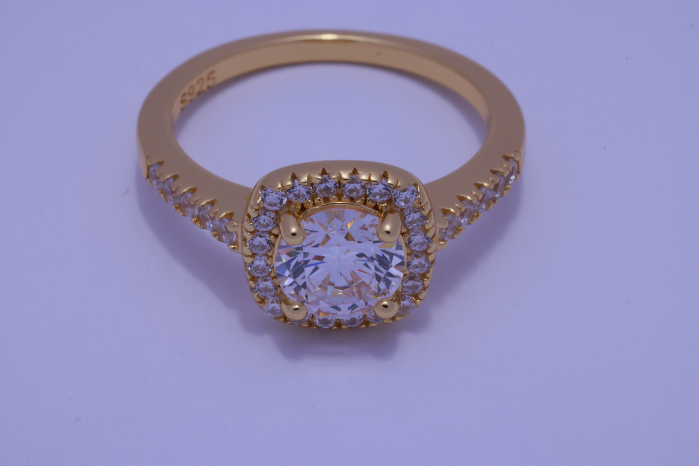Anillo de compromiso Brillo del Destino con piedra Circonia en oro, vermeil o plata 925 — SilverShine (vista 2)