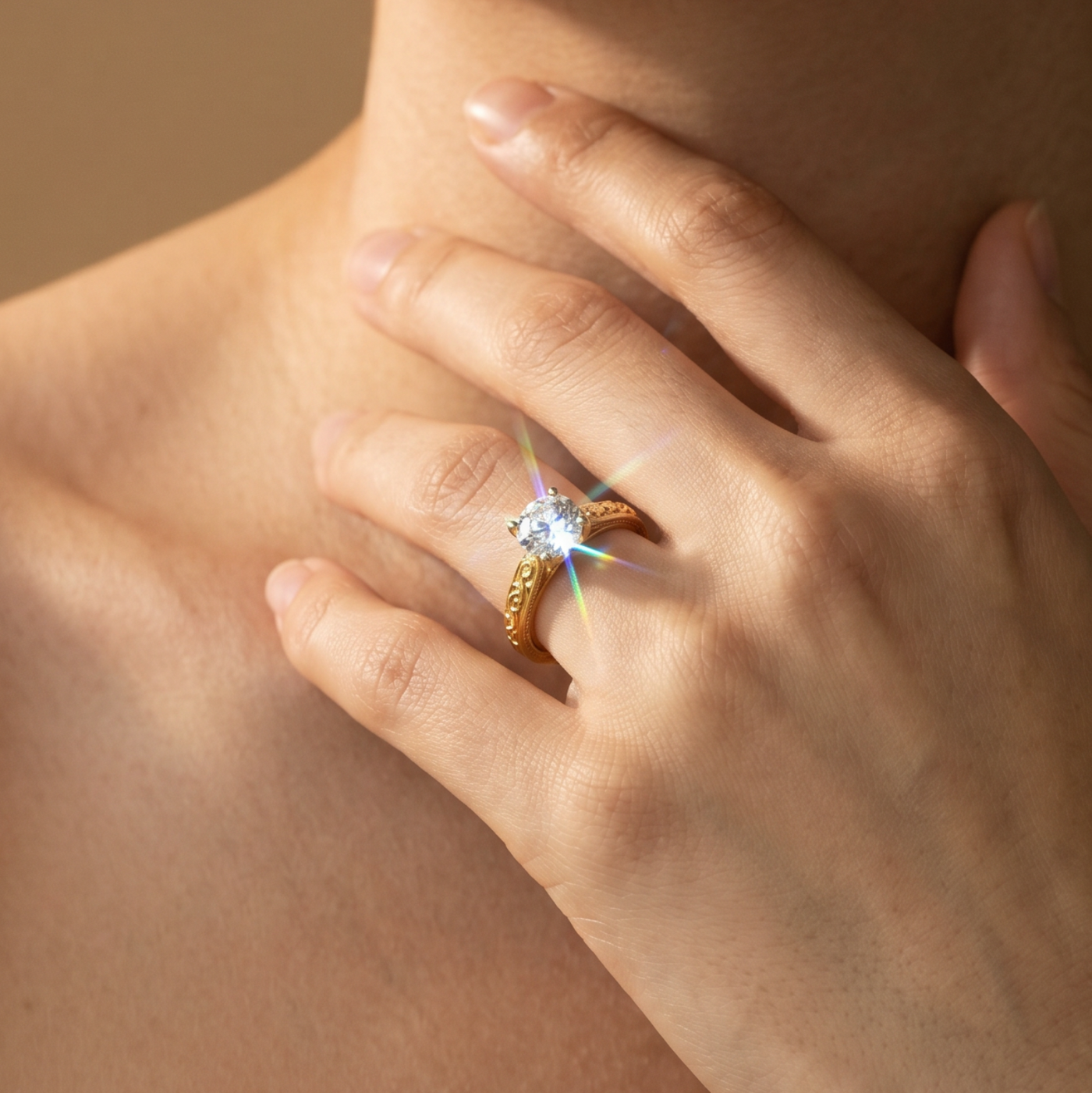 Trío de Boda Herencia de Amor · Set Completo en Vermeil de Oro con Zirconia en oro vermeil 18K — SilverShine (vista 4)