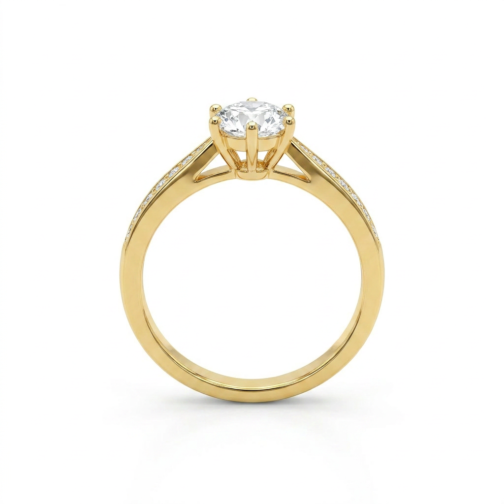 Nexo radiante · Anillo de compromiso en plata 925 — SilverShine (vista 3)