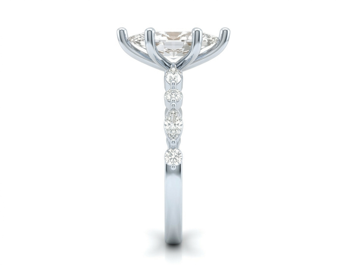 Anillo Destello Marquise con moissanita en plata 925 — SilverShine (vista 2)