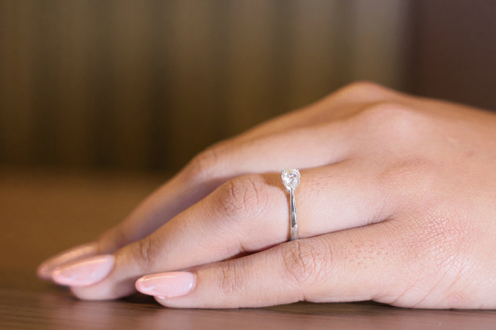 Anillo de compromiso Alma Unida con moissanita 0.50CT en plata 925 — SilverShine (vista 4)