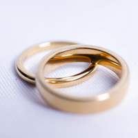 Duo de aros lisos - Plata 925 bañada en oro vermeil