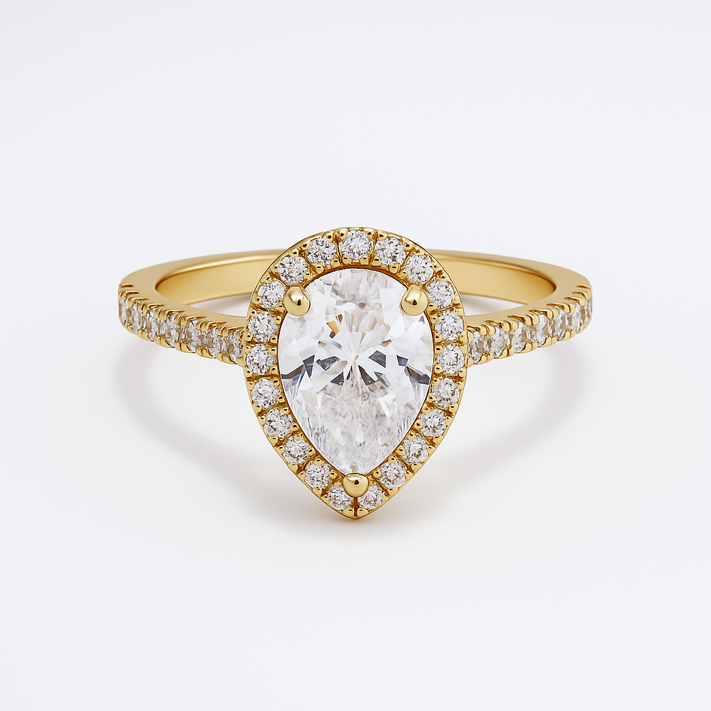 Anillo Llama Serena en oro vermeil 18K — SilverShine
