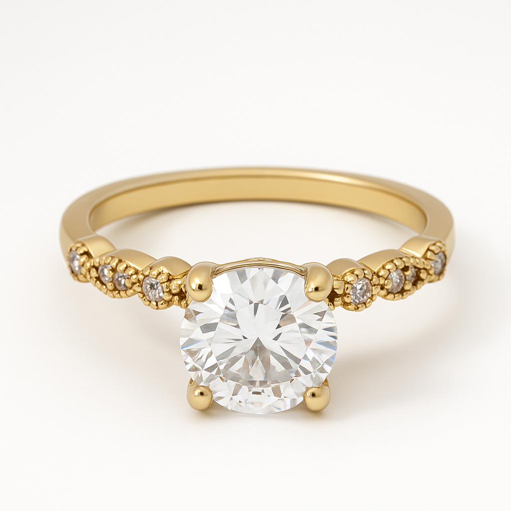 Anillo de compromiso Eco de Ternura con piedra circonia