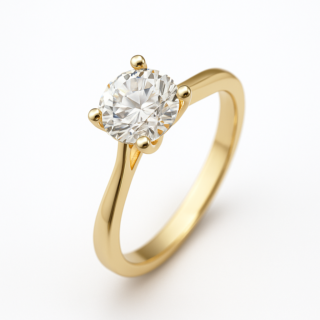 Anillo de compromiso Alma Unida con piedra moissanita 0.50CT en oro, vermeil o plata 925 — SilverShine