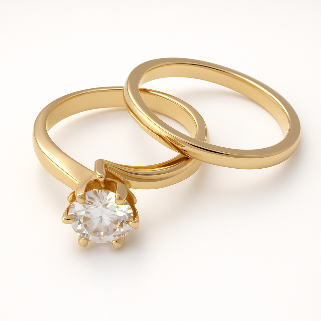 Duo de mujer Giro del Destino con piedra mosanita