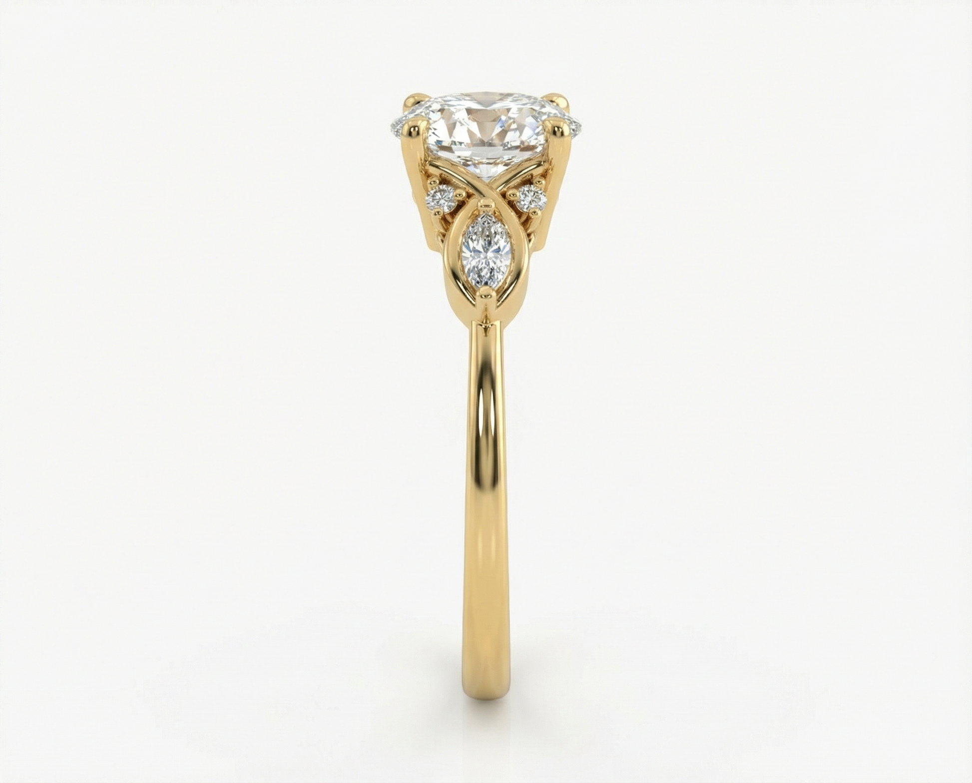 Trío de Boda Jardín de Luz · Set Completo en Vermeil de Oro con Zirconia en oro vermeil 18K — SilverShine (vista 4)