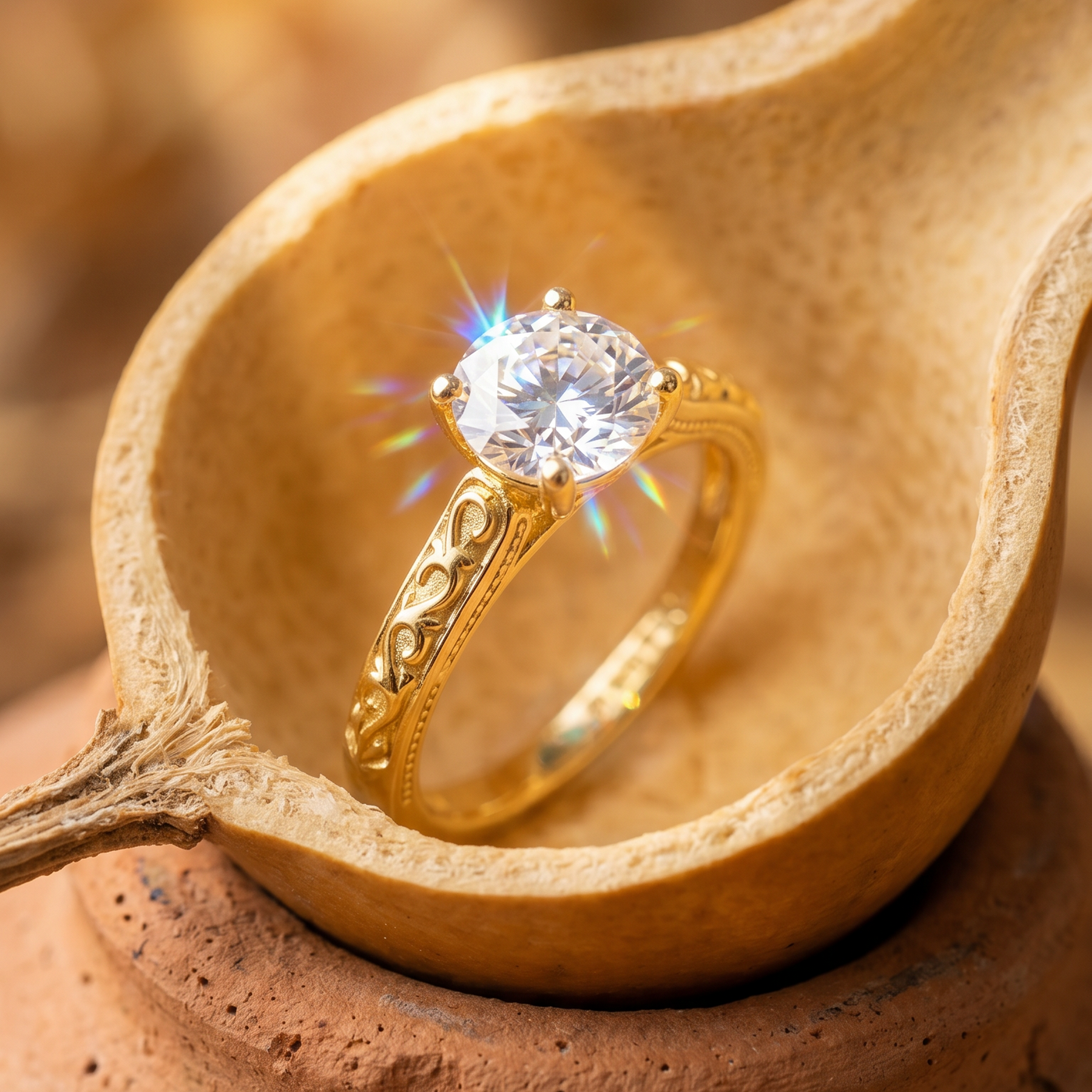 Trío de Boda Herencia de Amor · Set Completo en Vermeil de Oro con Zirconia en oro vermeil 18K — SilverShine (vista 5)