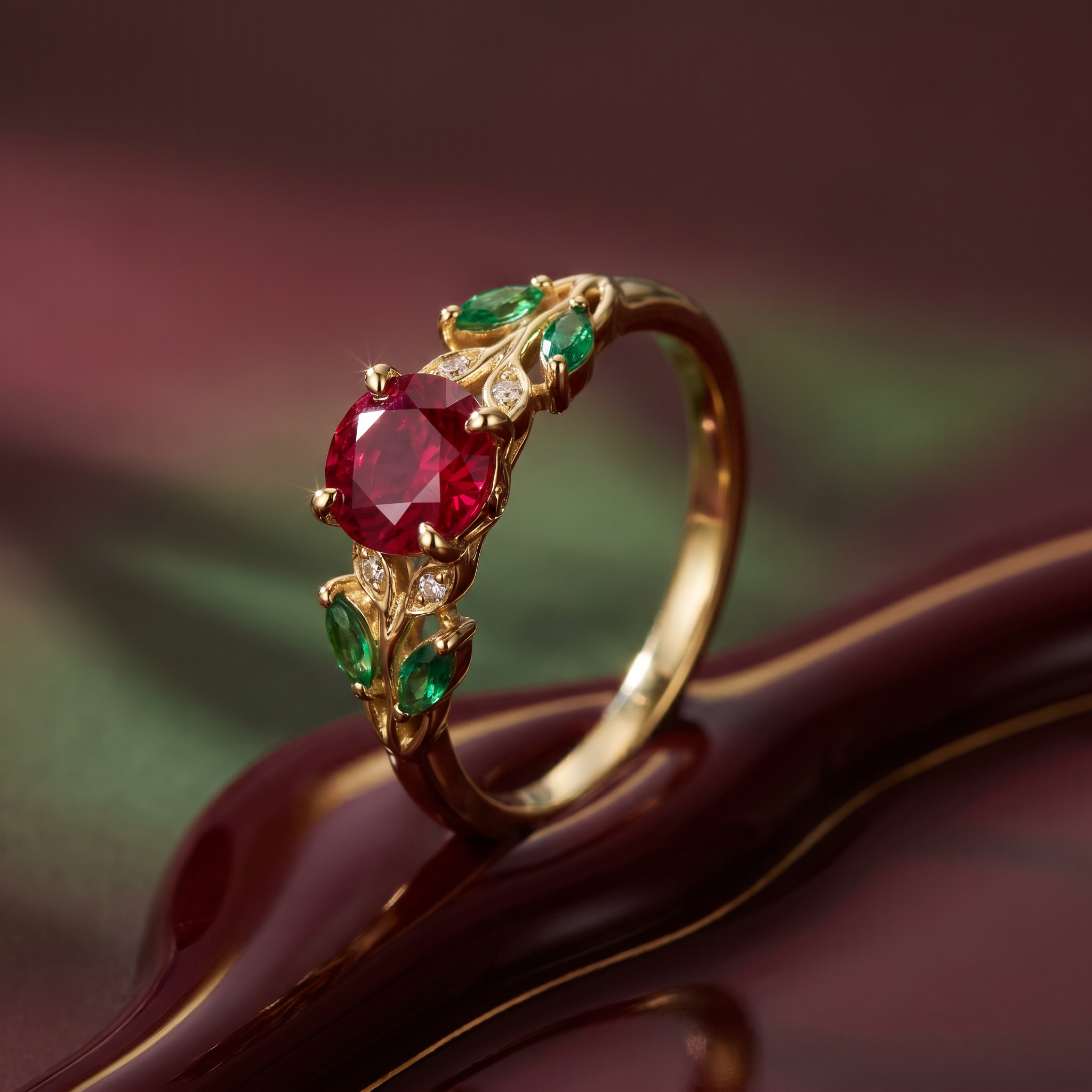 Rosa Eterna - Ruby, Esmeralda y diamante