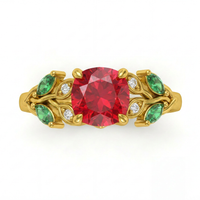 Rosa Eterna - Ruby, Esmeralda y diamante