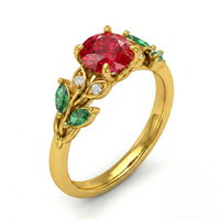 Rosa Eterna - Ruby, Esmeralda y diamante