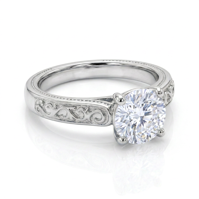 Herencia de Amor · Anillo solitario filigrana vintage en plata 925 — SilverShine (vista 2)