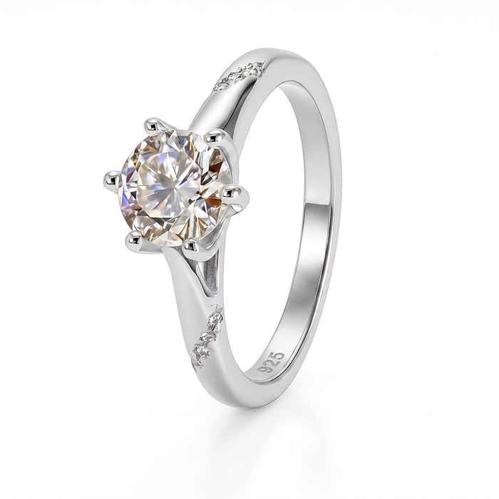 Anillo Luz del Corazon en Plata 925 con Oro Vermeil