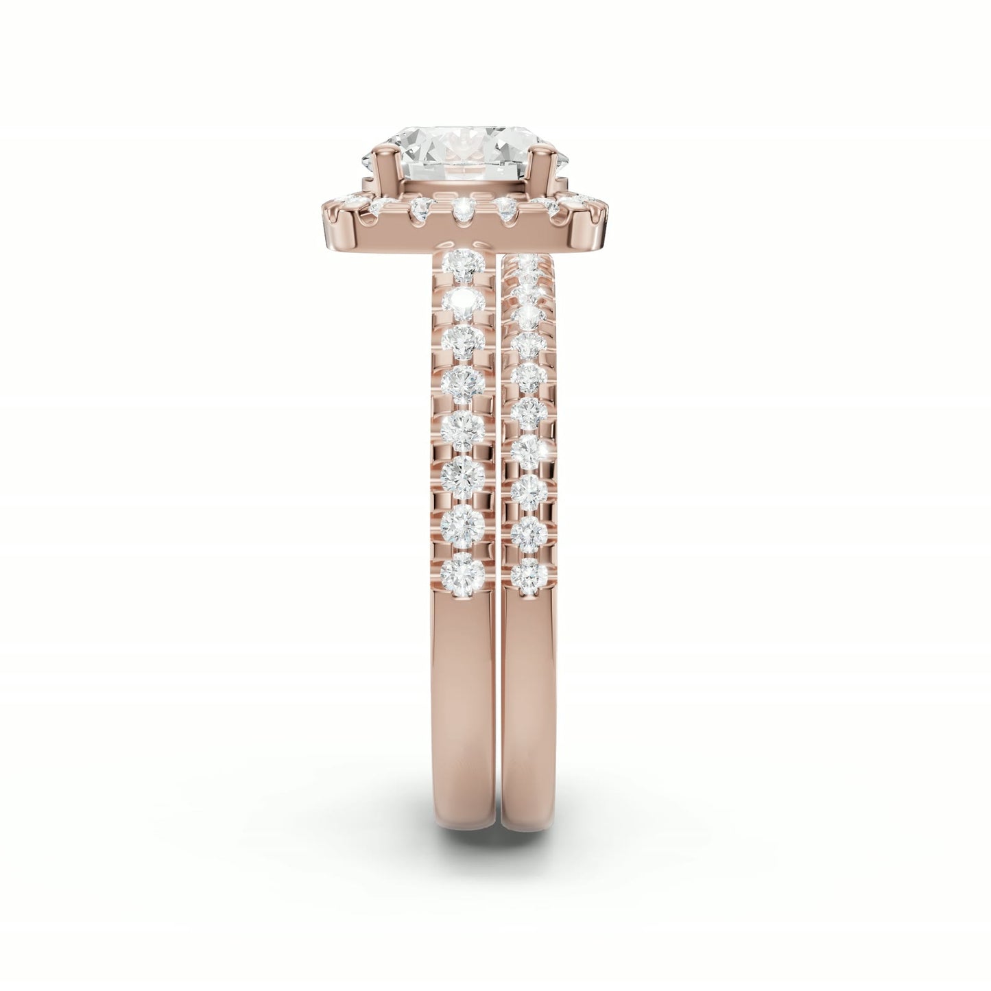 Duo Brillo del Destino en oro rosa, lado