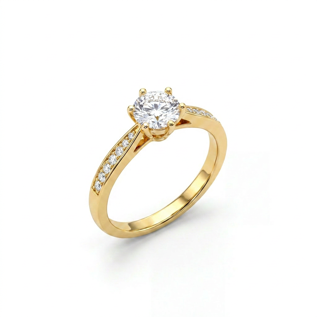 Nexo radiante · Anillo de compromiso en plata 925 — SilverShine (vista 2)
