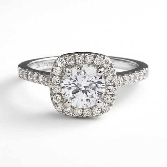 Anillo de compromiso Brillo del Destino con circonia en plata 925 — SilverShine