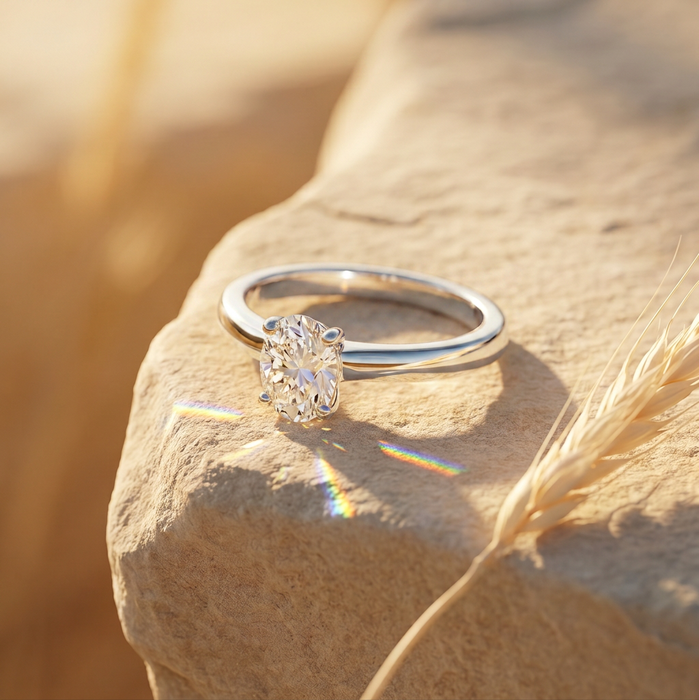 Esencia Radiante · Anillo con moissanita en plata 925 — SilverShine (vista 5)
