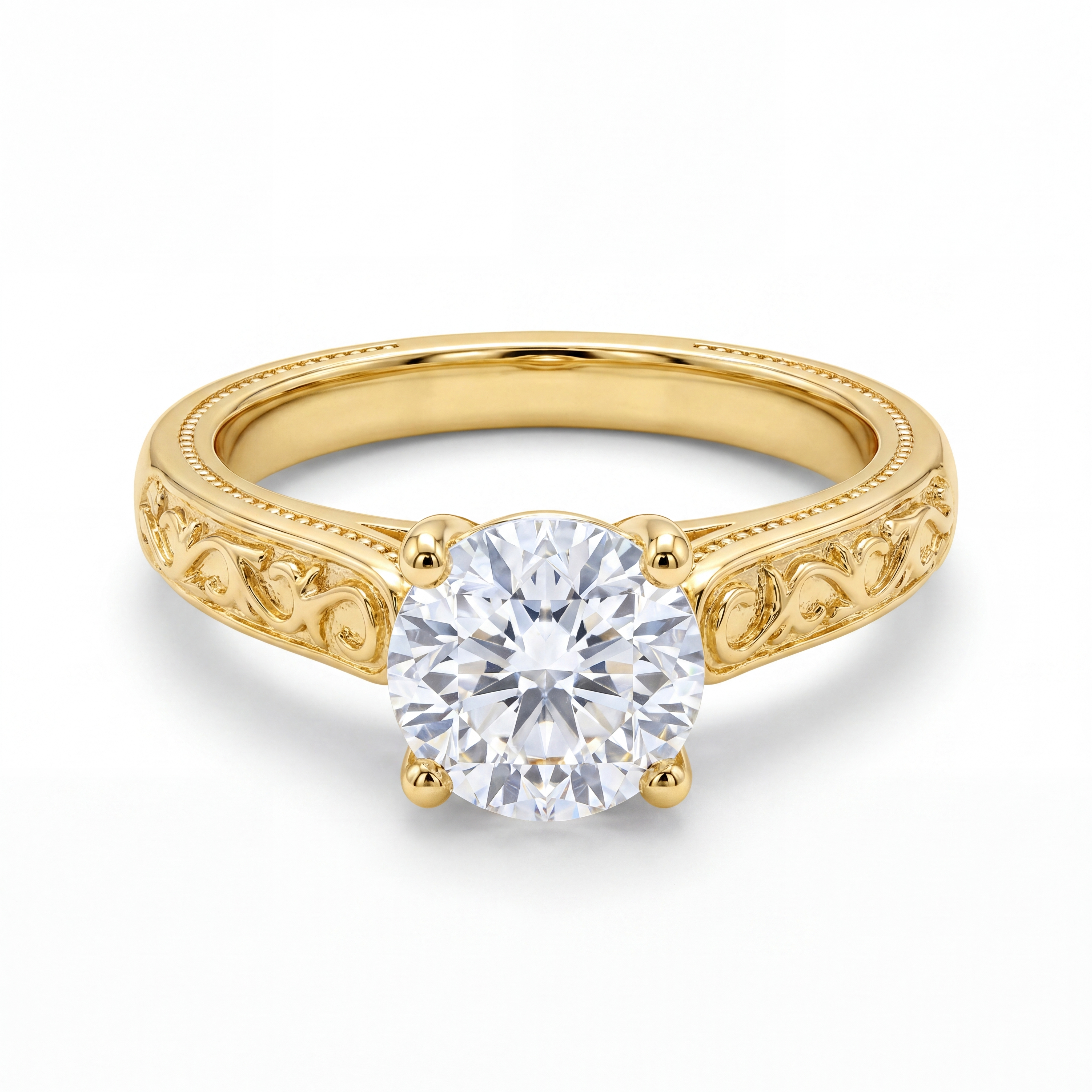 Trío de Boda Herencia de Amor — Set Completo en Vermeil de Oro con Zirconia