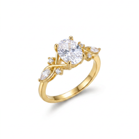 Trío de Boda Jardín de Luz — Set Completo en Vermeil de Oro con Zirconia