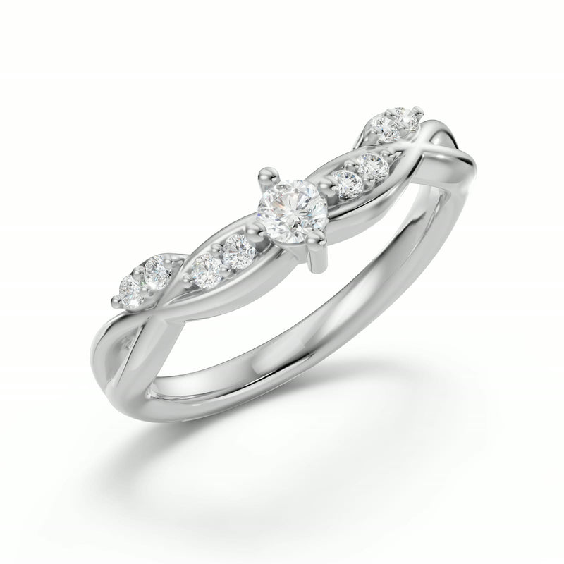 Jardín de Luz - Wedding Band - Oro Blanco