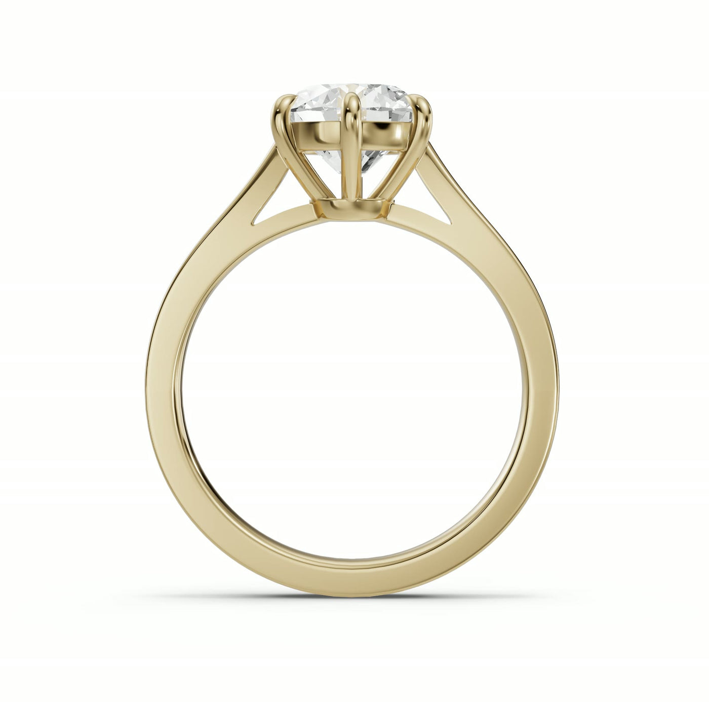 Nexo Radiante en oro amarillo, perfil