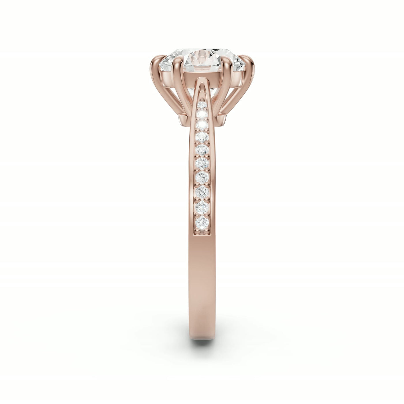 Nexo Radiante en oro rosa, lado