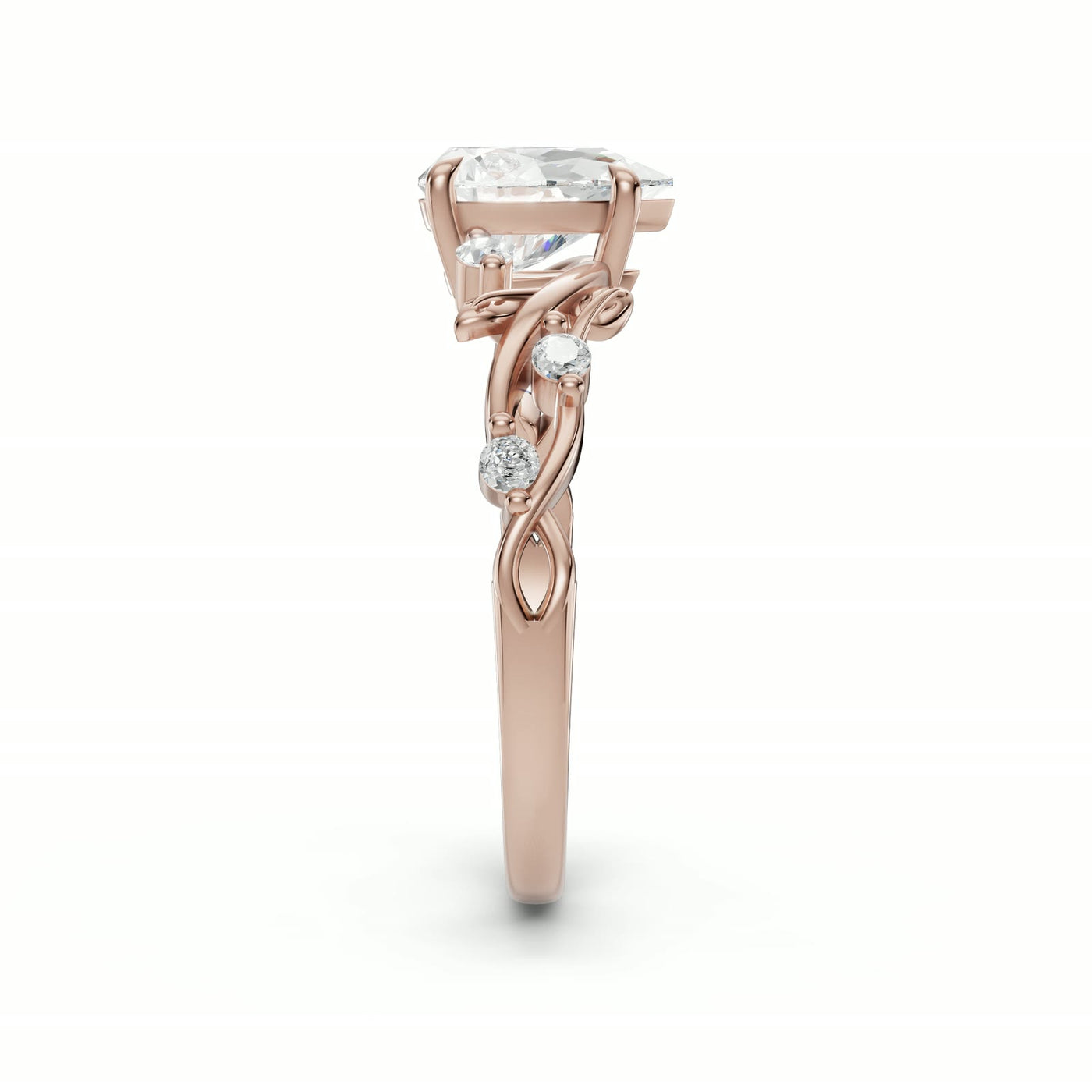 Rocío del Alba en oro rosa, lado