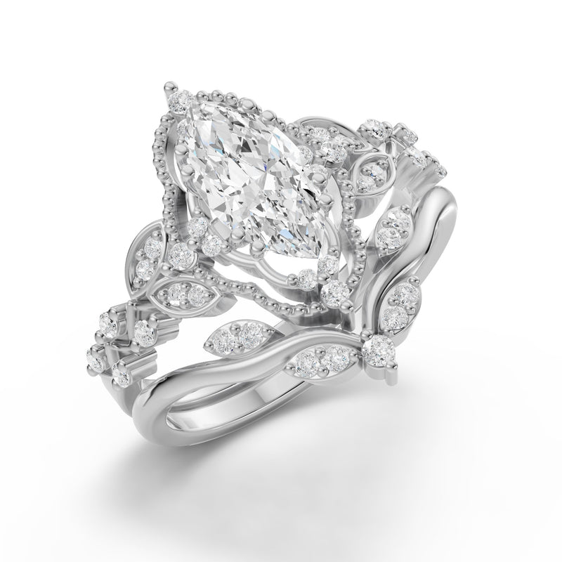 Dúo Velo de Novia - Oro Blanco