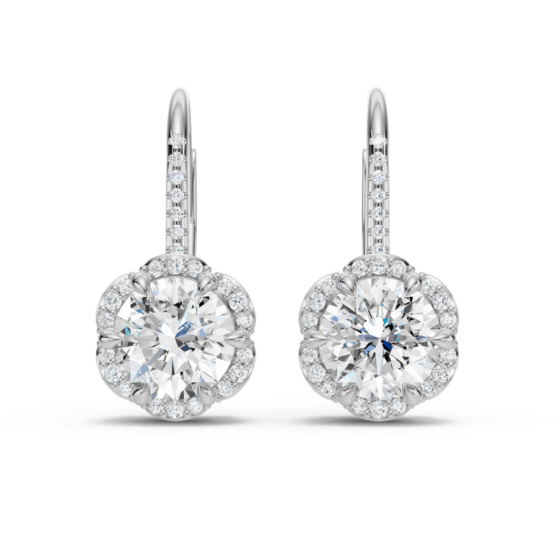 Aretes Cumbre de Amor - Oro Blanco